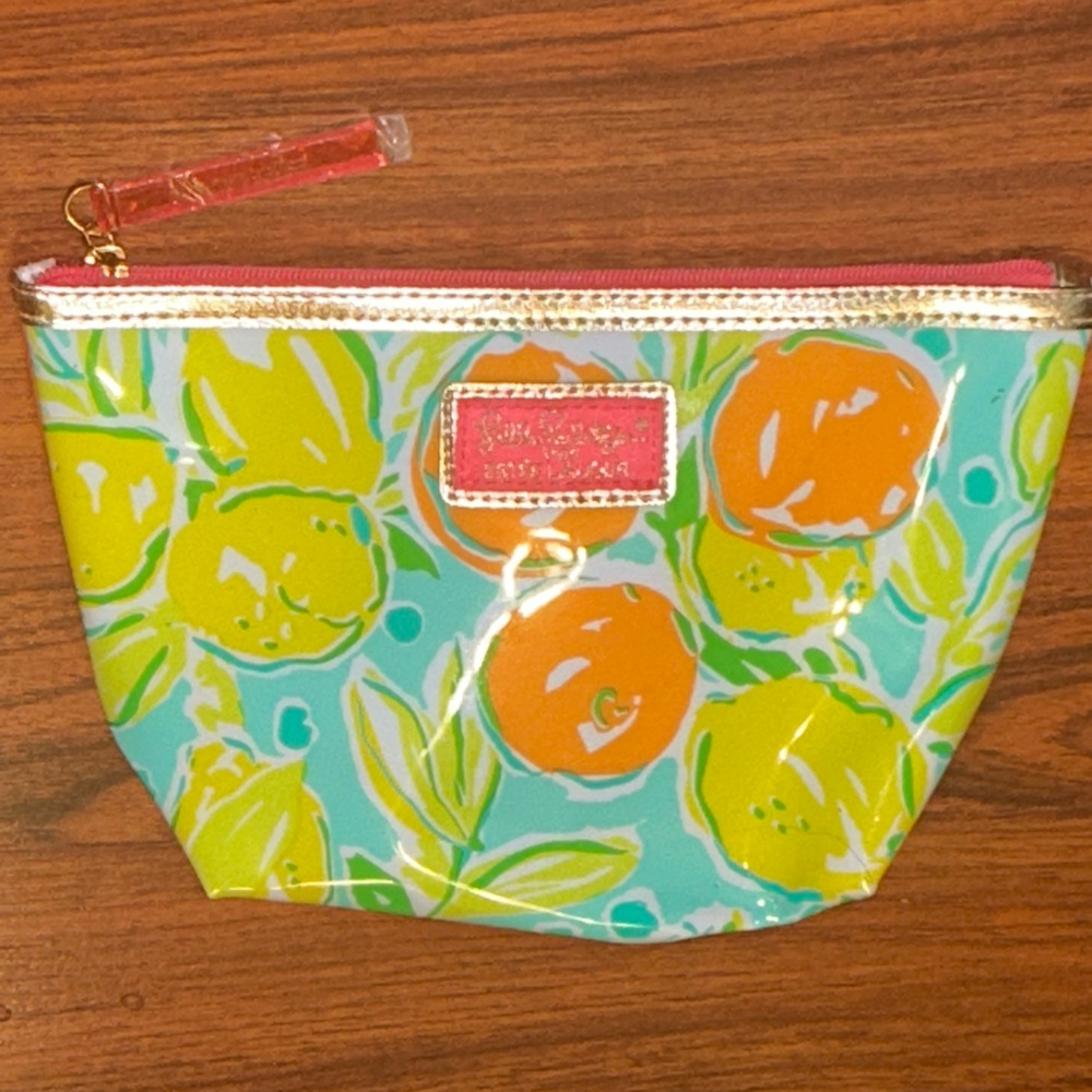VTG Colab Lilly Pulitzer for Estée Lauder Citrus Print Cosmetic Bag